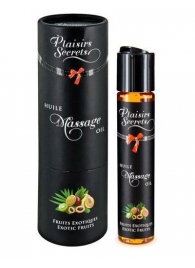 Массажное масло с ароматом экзотических фруктов Huile de Massage Gourmande Fruits Exotiques - 59 мл. - Plaisir Secret - купить с доставкой в Якутске
