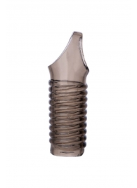 Дымчатая насадка с рёбрышками и подхватом мошонки ToyFa XLover - 12,5 см. - ToyFa - в Якутске купить с доставкой