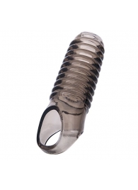 Дымчатая насадка с рёбрышками и подхватом мошонки ToyFa XLover - 12,5 см. - ToyFa - в Якутске купить с доставкой