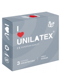 Презервативы с рёбрами Unilatex Ribbed - 3 шт. - Unilatex - купить с доставкой в Якутске