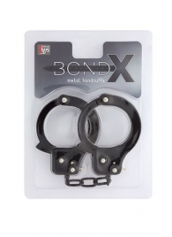 Чёрные наручники из листового металла BONDX METAL CUFFS BLACK - Dream Toys - купить с доставкой в Якутске