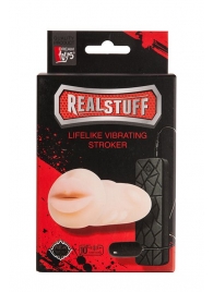 Мастурбатор-ротик с вибрацией REALSTUFF VIBRATING MASTURBATOR MOUTH - Dream Toys - в Якутске купить с доставкой