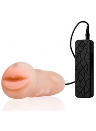 Мастурбатор-ротик с вибрацией REALSTUFF VIBRATING MASTURBATOR MOUTH - Dream Toys - в Якутске купить с доставкой