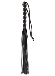 Чёрная мини-плеть из резины Rubber Mini Whip - 22 см. - Blush Novelties - купить с доставкой в Якутске