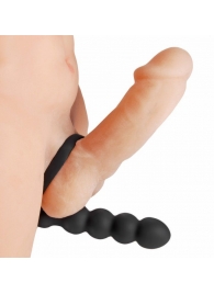 Насадка для двойного проникновения Double Fun Cock Ring with Double Penetration Vibe - XR Brands - в Якутске купить с доставкой