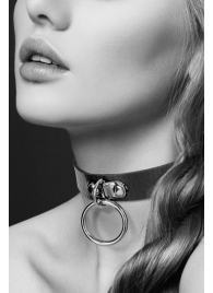 Узенький ошейник из полиуретана с кольцом - Bijoux Pour Toi - купить с доставкой в Якутске