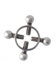 Серебристые зажимы для сосков на винтах - ToyFa - купить с доставкой в Якутске