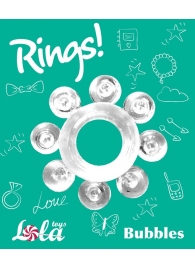 Прозрачное эрекционное кольцо Rings Bubbles - Lola Games - в Якутске купить с доставкой