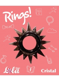 Чёрное эрекционное кольцо Rings Cristal - Lola Games - в Якутске купить с доставкой