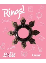 Чёрное эрекционное кольцо Rings Gear - Lola Games - в Якутске купить с доставкой