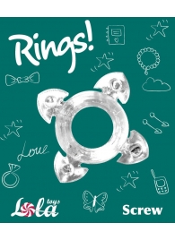 Прозрачное эрекционное кольцо Rings Screw - Lola Games - в Якутске купить с доставкой