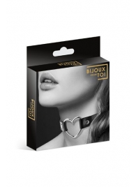 Чёрный чокер с кольцом в форме сердца - Bijoux Pour Toi - купить с доставкой в Якутске