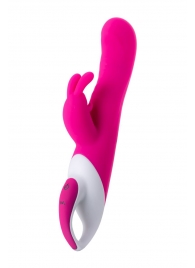 Розовый вибратор с клиторальным стимулятором ELLY с подогревом - 21,5 см. - JOS купить в Якутске с доставкой в Orgasmix.ru Розовый вибратор с клиторальным стимулятором ELLY с подогревом - 21,5 см. - JOS