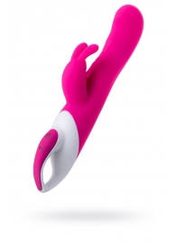 Розовый вибратор с клиторальным стимулятором ELLY с подогревом - 21,5 см. - JOS купить в Якутске с доставкой в Orgasmix.ru Розовый вибратор с клиторальным стимулятором ELLY с подогревом - 21,5 см. - JOS