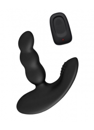 Черный силиконовый стимулятор простаты Levett Nitoc с пультом ДУ - Levett - в Якутске купить с доставкой