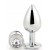 Серебристая анальная втулка с прозрачным кристаллом - 7,1 см. - Dream Toys - купить с доставкой в Якутске