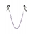 Зажимы для сосков с фиолетовой цепочкой Sweet Caress Nipple Chain - Sweet Caress - купить с доставкой в Якутске Зажимы для сосков с фиолетовой цепочкой Sweet Caress Nipple Chain - Sweet Caress - купить с доставкой в Якутске
