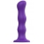 Фиолетовая насадка Strap-On-Me Dildo Geisha Balls size M - Strap-on-me - купить с доставкой в Якутске