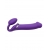 Фиолетовый безремневой вибрострапон Silicone Bendable Strap-On - size XL - Strap-on-me - купить с доставкой в Якутске
