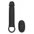 Черная насадка-удлинитель с вибрацией Vibrating Extender With Remote - Dream Toys - в Якутске купить с доставкой
