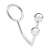 Кольцо на пенис с анальным стимулятором Two Bead Stainless Steel Anal Hook   Cock Ring - BlueLine - в Якутске купить с доставкой