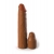 Коричневая насадка на член 2  Silicone X-tension - 20,3 см. - Pipedream - в Якутске купить с доставкой