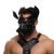 Черная кожаная маска «Собака» - Crazy Handmade - купить с доставкой в Якутске