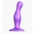 Фиолетовая насадка Strap-On-Me Dildo Plug Curvy size M - Strap-on-me - купить с доставкой в Якутске