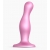 Розовая насадка Strap-On-Me Dildo Plug Curvy size M - Strap-on-me - купить с доставкой в Якутске