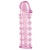Гелевая розовая насадка на фаллос с шипами - 12 см. - Toyfa Basic - в Якутске купить с доставкой