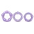 Набор из 3 фиолетовых эрекционных колец Stay Hard Beaded Cockrings - Blush Novelties - в Якутске купить с доставкой