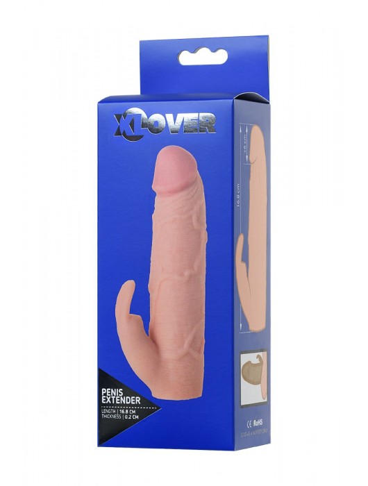 Телесная насадка Toyfa XLover для увеличения размера - 16,8 см. - ToyFa - в Якутске купить с доставкой