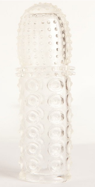 Прозрачная закрытая гелевая насадка - 13,5 см. - Toyfa Basic - в Якутске купить с доставкой