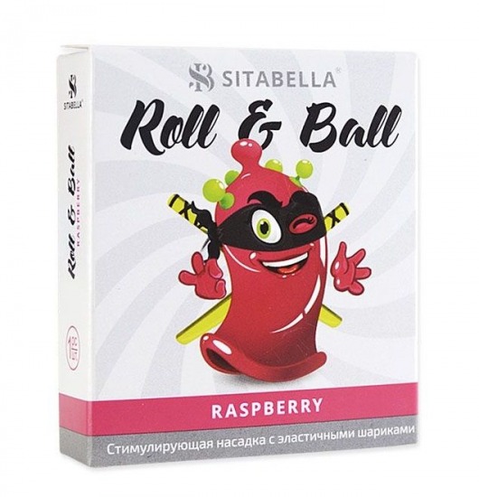 Стимулирующий презерватив-насадка Roll   Ball Raspberry - Sitabella - купить с доставкой в Якутске