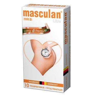 Розовые презервативы Masculan Ultra Long Pleasure с колечками, пупырышками и продлевающим эффектом - 10 шт. - Masculan - купить с доставкой в Якутске