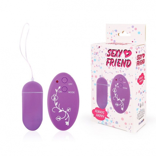 Фиолетовое виброяйцо Sexy Friend с 10 режимами вибрации - 1137