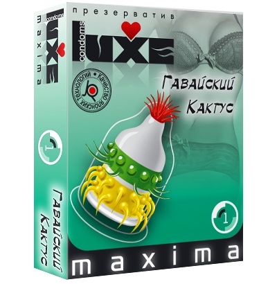 Презерватив LUXE Maxima  Гавайский Кактус  - 1 шт. - Luxe - купить с доставкой в Якутске