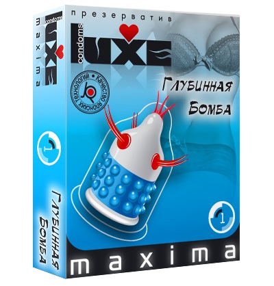Презерватив LUXE Maxima  Глубинная бомба  - 1 шт. - Luxe - купить с доставкой в Якутске