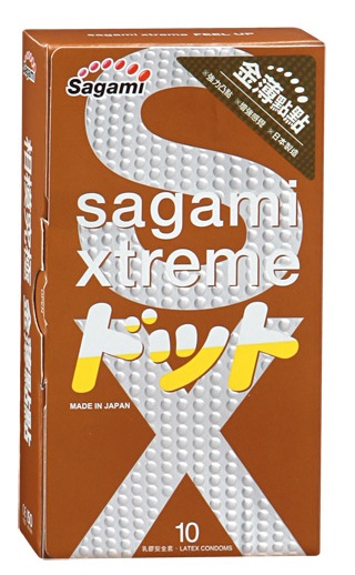 Презервативы Sagami Xtreme FEEL UP с точечной текстурой и линиями прилегания - 10 шт. - Sagami - купить с доставкой в Якутске