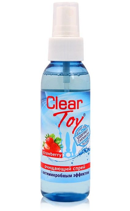 Очищающий спрей для игрушек CLEAR TOY Strawberry - 100 мл. - Биоритм - купить с доставкой в Якутске