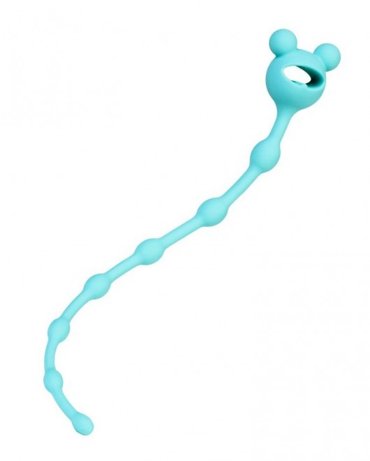 Мятная силиконовая анальная цепочка Froggy - 27,4 см. - ToyFa в Якутске Мятная силиконовая анальная цепочка Froggy - 27,4 см. - ToyFa