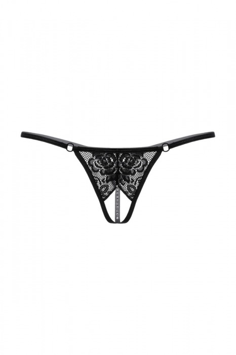 Кружевные трусики-стринг с пикантным разрезом - SoftLine купить с доставкой