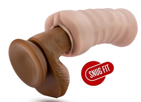 Телесный мастурбатор-вагина с вибропулей Ashley - Blush Novelties - в Якутске купить с доставкой