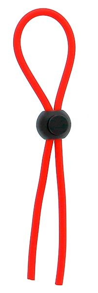Красное эрекционное лассо с одной бусиной-утяжкой STRETCHY THIN LASSO - Dream Toys - в Якутске купить с доставкой