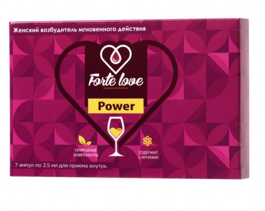 Женский возбудитель мгновенного действия Forte Love Power - 7 ампул (2,5 мл.) - Капиталпродукт - купить с доставкой в Якутске