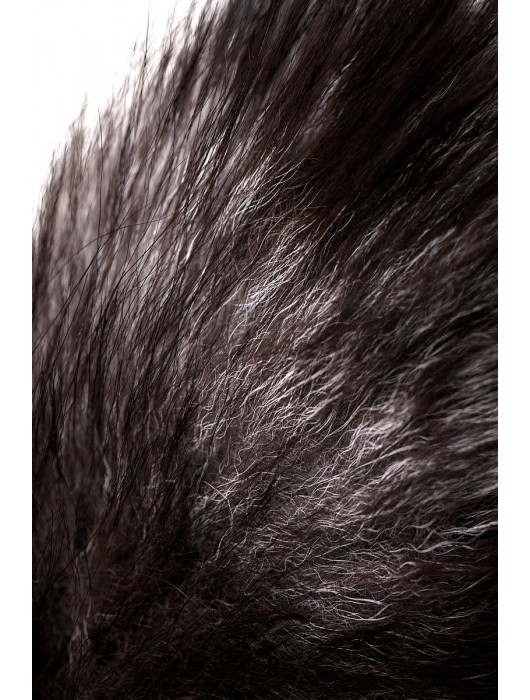 Серебристая металлическая анальная втулка с хвостом чернобурой лисы - размер S - ToyFa - купить с доставкой в Якутске