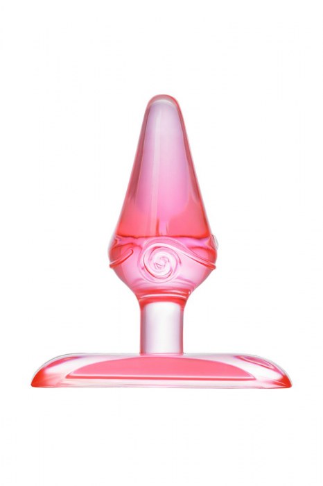 Красная анальная втулка с ограничителем - 6,5 см. - Toyfa Basic