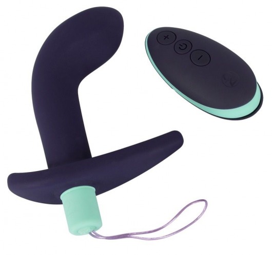 Темно-фиолетовый вибростимулятор простаты с пультом ДУ Remote Controlled Prostate Plug - Orion - в Якутске купить с доставкой