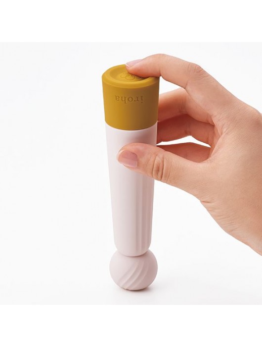 Нежно-розовый вибратор с шаровидной мягкой головкой Iroha Rin - 14,8 см. - Tenga