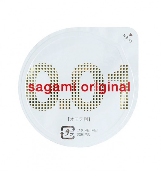 Супертонкий презерватив Sagami Original 0.01 - 1 шт. - Sagami - купить с доставкой в Якутске